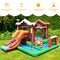 Kids Bounce House with Ball Pit Slide and Climbing Wall Inflatable Play Area for Backyard Fun with 550W Blower